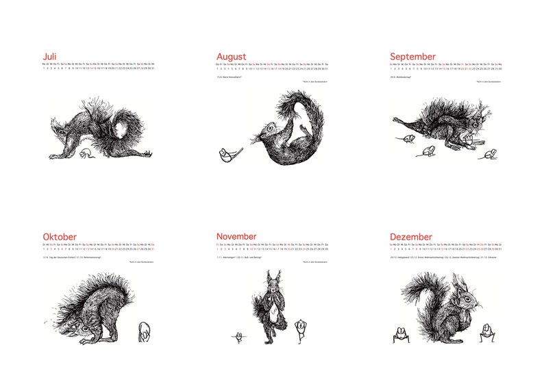 Ommmmmmmmmmmm Yoga for squirrels & similarly inclined people postcard calendar 2024 image 5