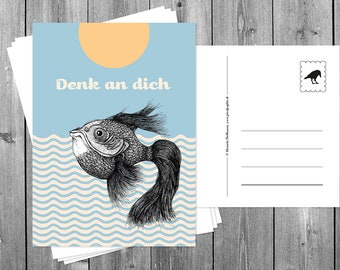 Postkarten (5 Stück): Denk an dich