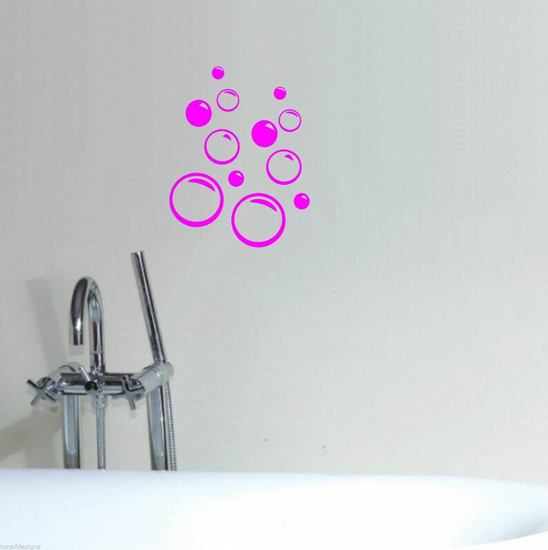 BUBBLES Vinyl Stickers Removable Decals Home Decor Accent Wall Mirror ...