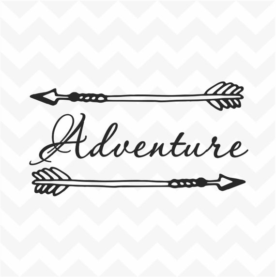 ADVENTURE vinyl sticker decal arrows for wall car 4WD bumper tablet window decor