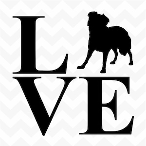 Border Collie Love vinyl sticker decal dog pet suit home wall car kennel