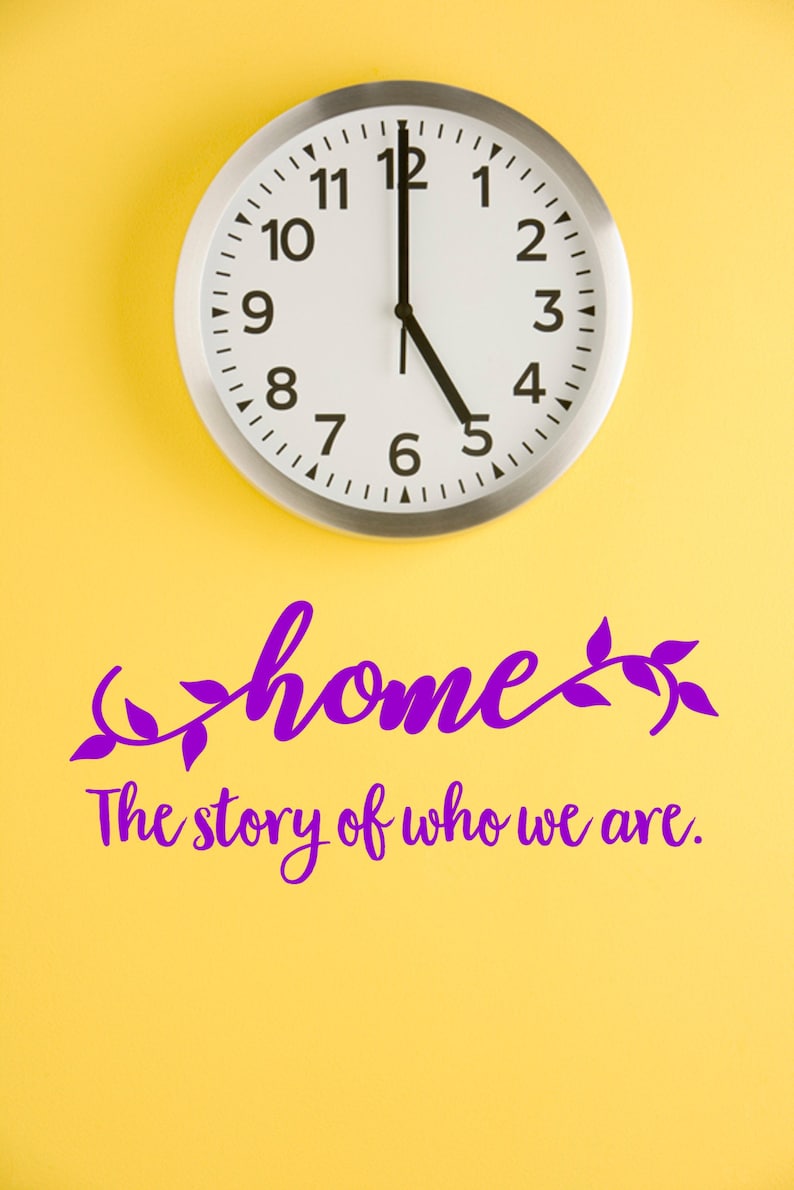 Home the Story of Who We Are vinyl wall art sticker words saying family love