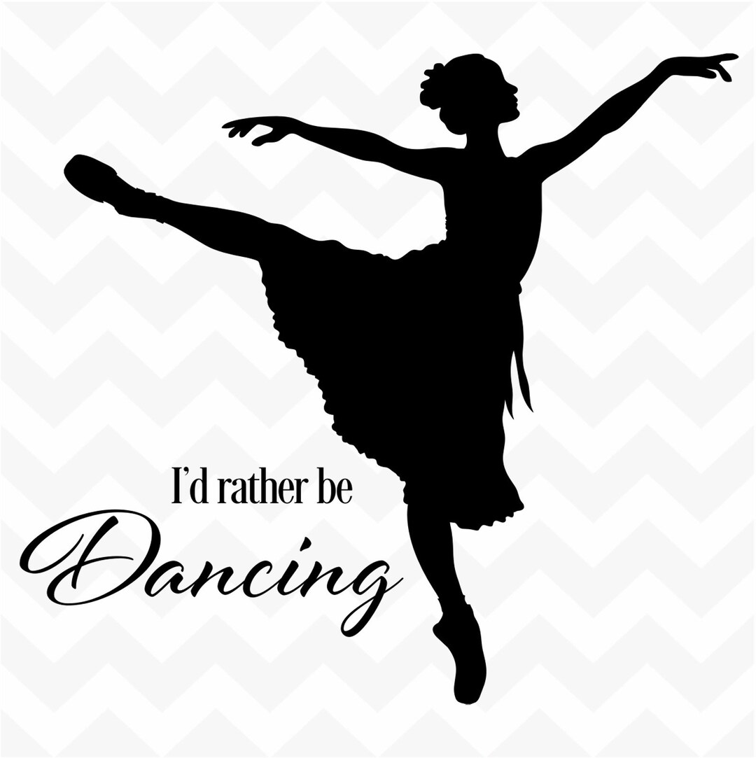 I'd Rather Be Dancing Vinyl Wall Sticker Inspirational Decal Home