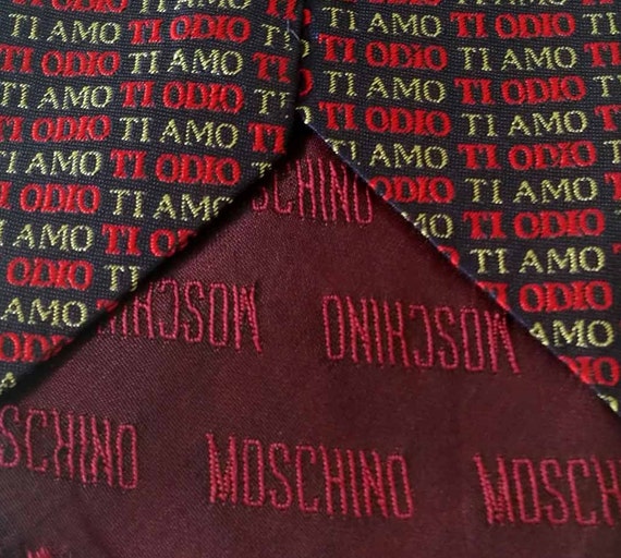 Necktie by Moschino. Made in Italy. "I hate you a… - image 4