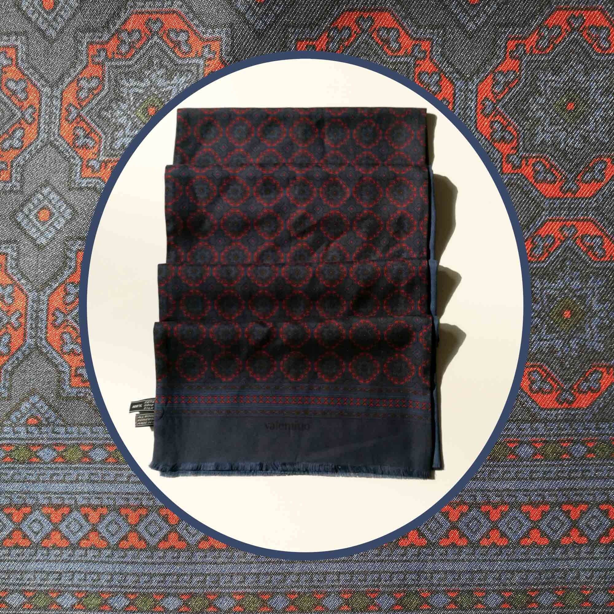 Scarf by Valentino Stratos. Silk and Wool. Reversible Scarf