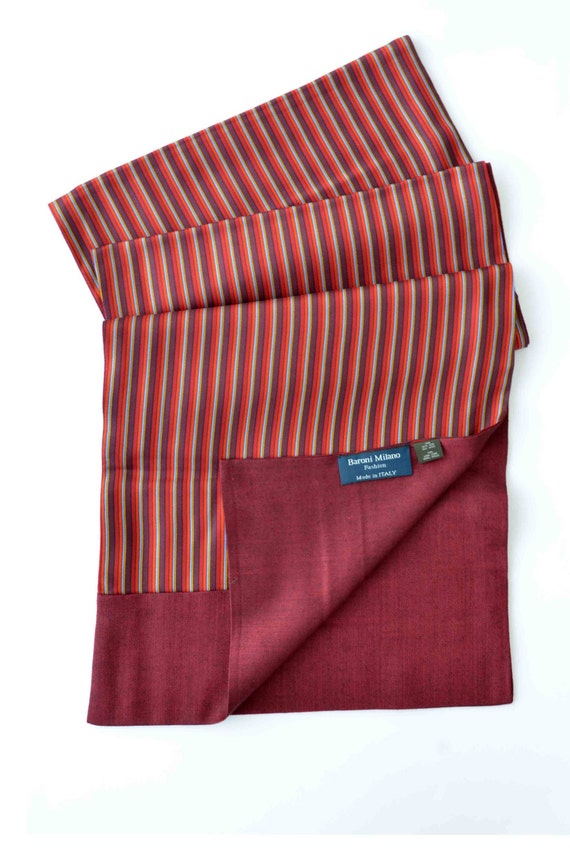 Mens scarf by Baroni Milano. Made in Italy. Silk a