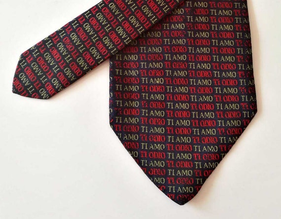 Necktie by Moschino. Made in Italy. "I hate you a… - image 10
