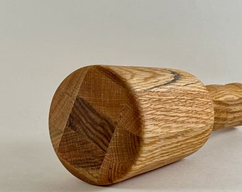 Hand-Crafted Oak Carver's Mallet