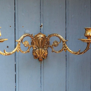 Antike Bronze Klavier Wand Kerzenleuchter Jugendstil gestempelt E MULLER Paris C1900