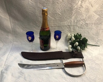 Sabre à champagne ouvre-champagne français vintage édition spéciale année 2000 pour célébration mariage anniversaire célébrer avec style