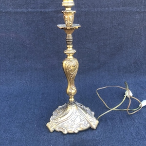 French Bronze brass Louis xv style large vintage table lamp dining lamp office lamp hallway with switch and cable