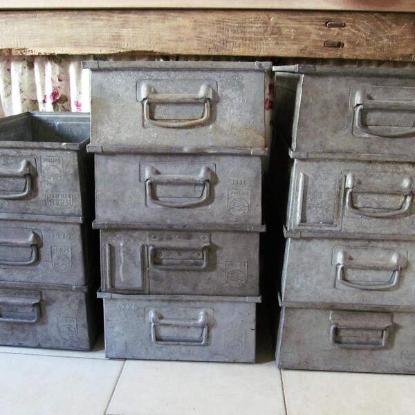 Old Metal Boxes Etsy