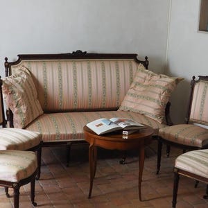 French Antique Empire style 3 place sofa and 4 chairs Circa early 1900s beautiful pieces of furniture