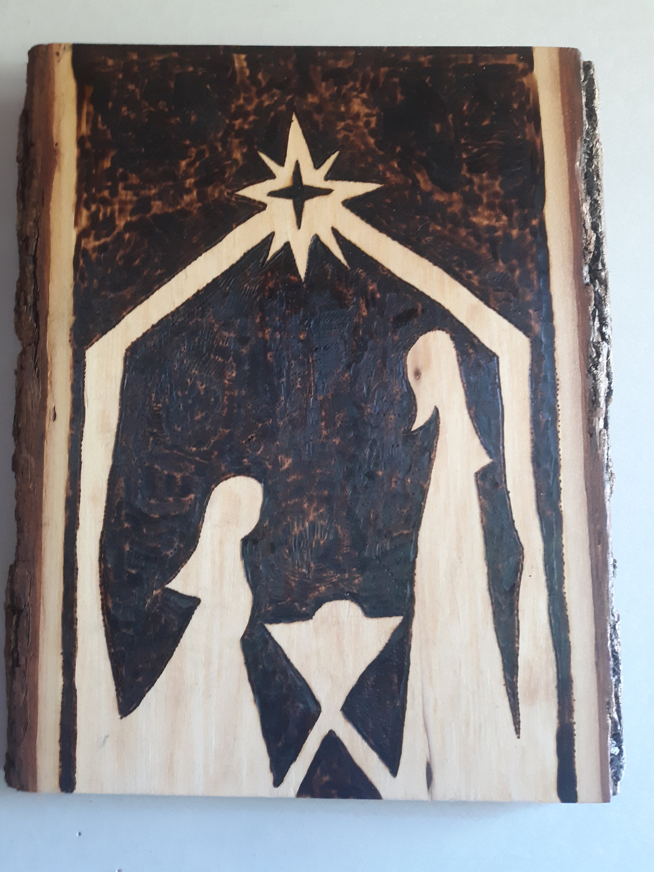 Wood Burned Nativity - Etsy