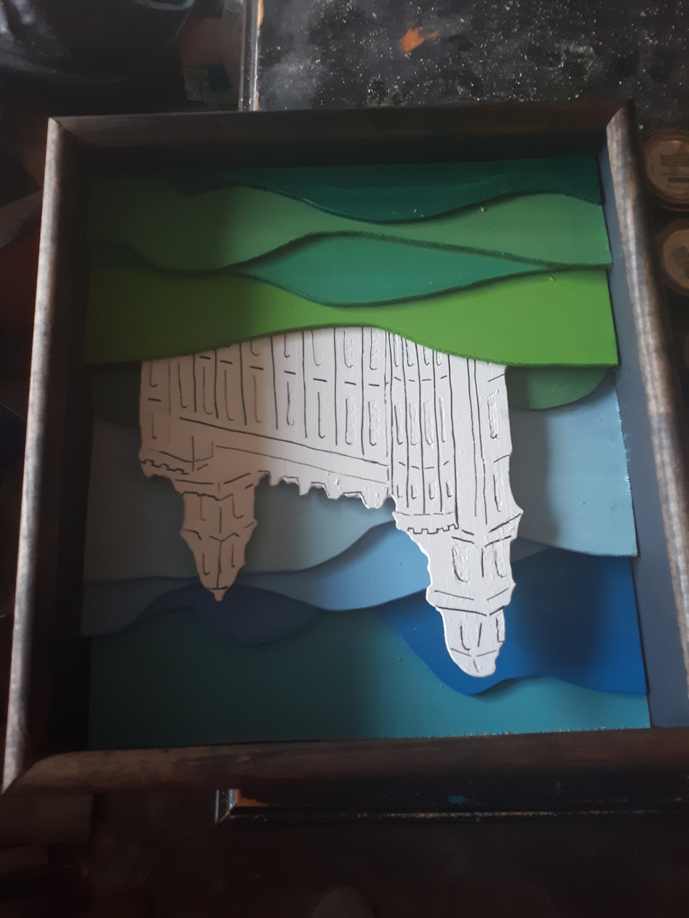 Manti Utah Temple Layered Wood Plaque – W.K. Wilson