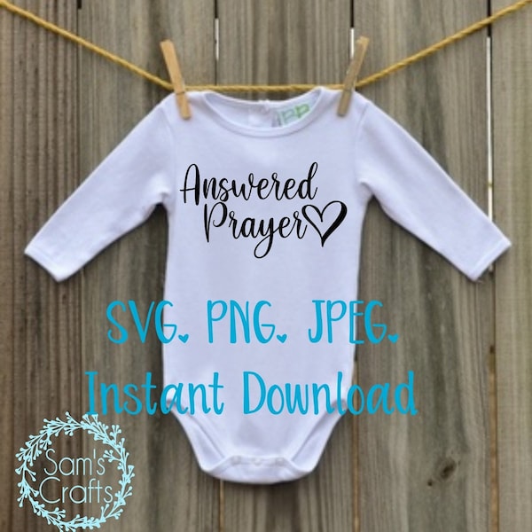 Answered Prayer baby onsie, unisex baby onsie, gifts for parents to be