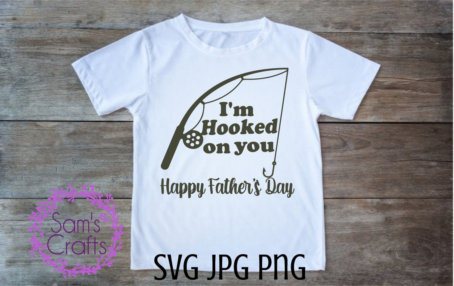Im hooked on you SVG png jpg Father's Day Gifts Fishing | Etsy