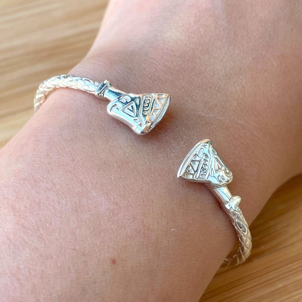 Sterling Silver West Indian Bracelet for Women, Nefertiti Bracelet, Egyptian Queen, West Indian Jewelry, African Bangle Cuff, Christmas Gift