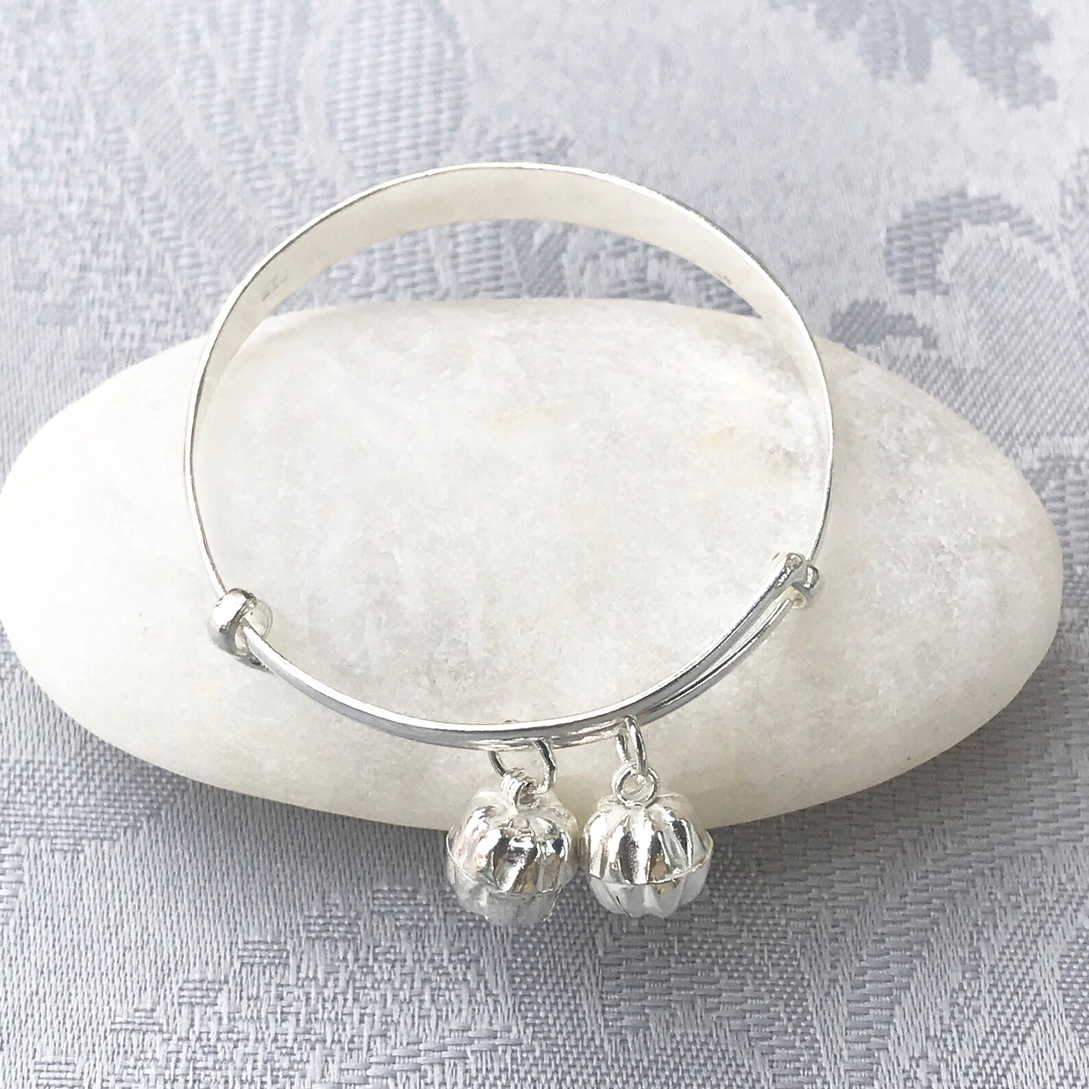 Silver Baby Bell Bangle Bracelet Anklet with Chinese Etsy