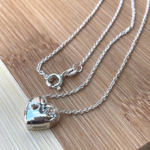 Sterling Silver Heart Pendant Necklace, Love Heart Necklace, Romantic Necklace, Dainty Necklace, Minimalist Necklace, Valentine&#39;s Day Gift