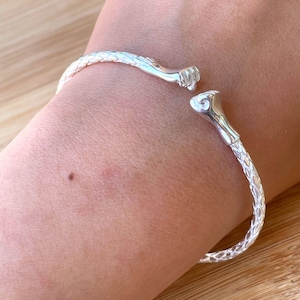 Sterling Silver West Indian Bangle, West Indian Bracelet with Fists, Bangle Bracelet For Women, African Jewelry, Sold INDIVIDUALLY, Birthday