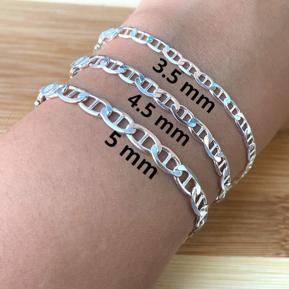 ■ENGBROX■ silver925 hailey chain layered bracelet EBBL2501 Leslies Sterling Silver Polished Link Bracelet QLF495-7.5 | eBay