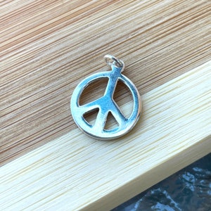 Peace Sign Charm, Boho Peace Sign, Hippie Peace Necklace, Best Friend Gift, DIY Jewelry, Peace Pendant, Bracelet Charm, For Necklace, Unique