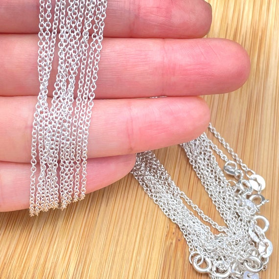 10 Pcs Bulk Silver Chains, Wholesale Chain, 925 Sterling Silver