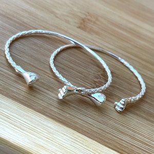 Sterling Silver West Indian Bangle, West Indian Bracelet with Fists, West Indian Jewelry For Women, Bangle Bracelet, African Jewelry Gift