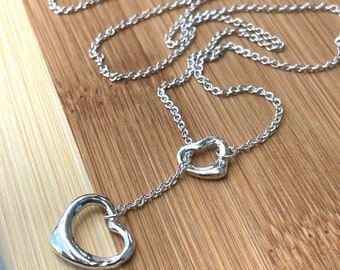Open Heart Lariat - Etsy