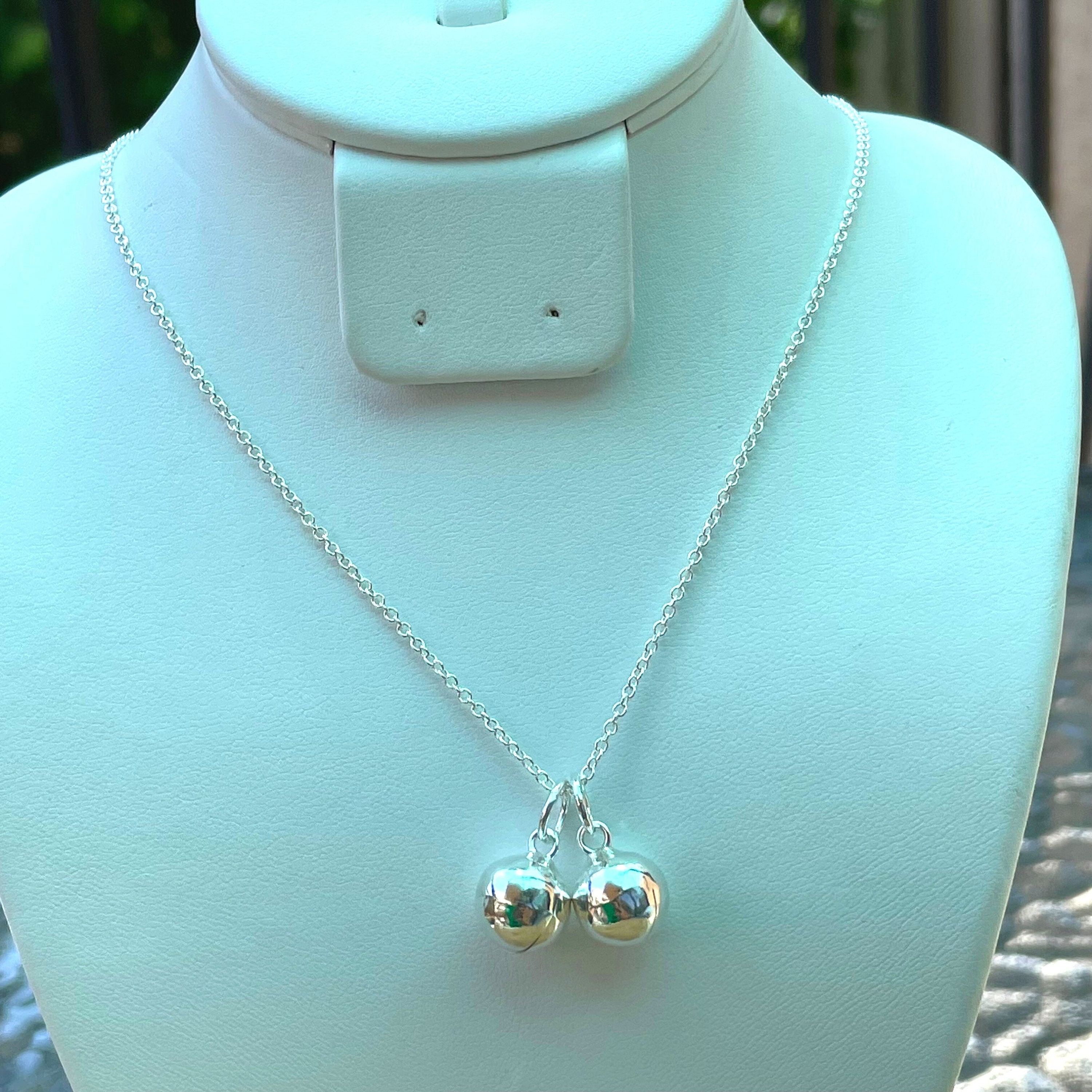 Sterling Silver Bell Pendant, Bell Necklace, Jingle Bell