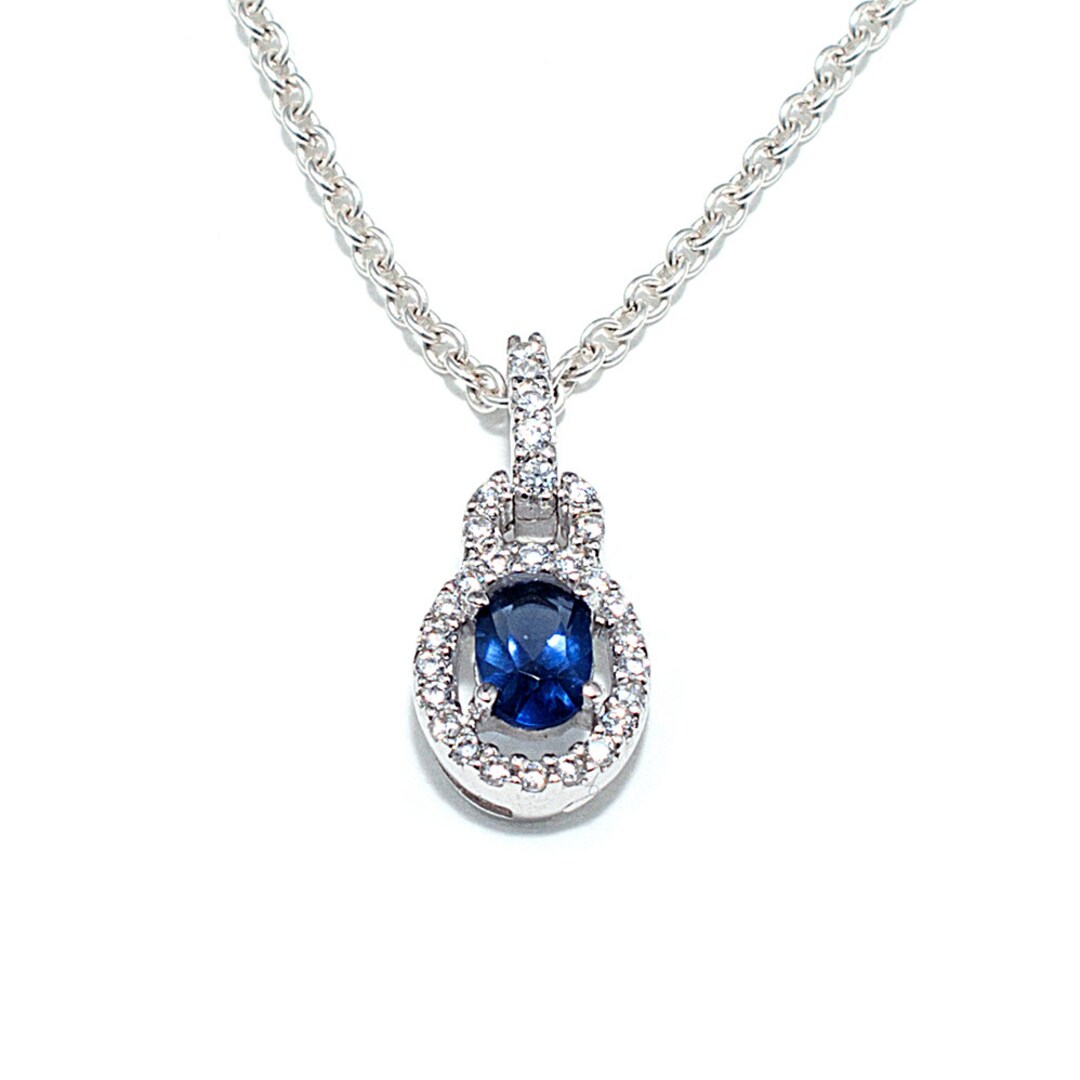 Ladies sapphire necklace clearance