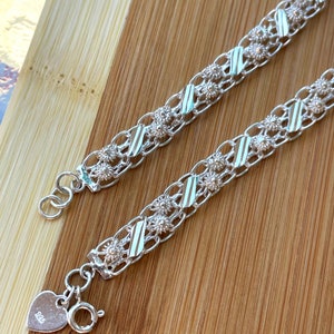 Silver Boho Anklet, Sterling Silver Ankle Bracelet for Women, Silver Hippie Anklet, Silver Indian Anklet 10 Inches, Bohemian Anklet, Beach