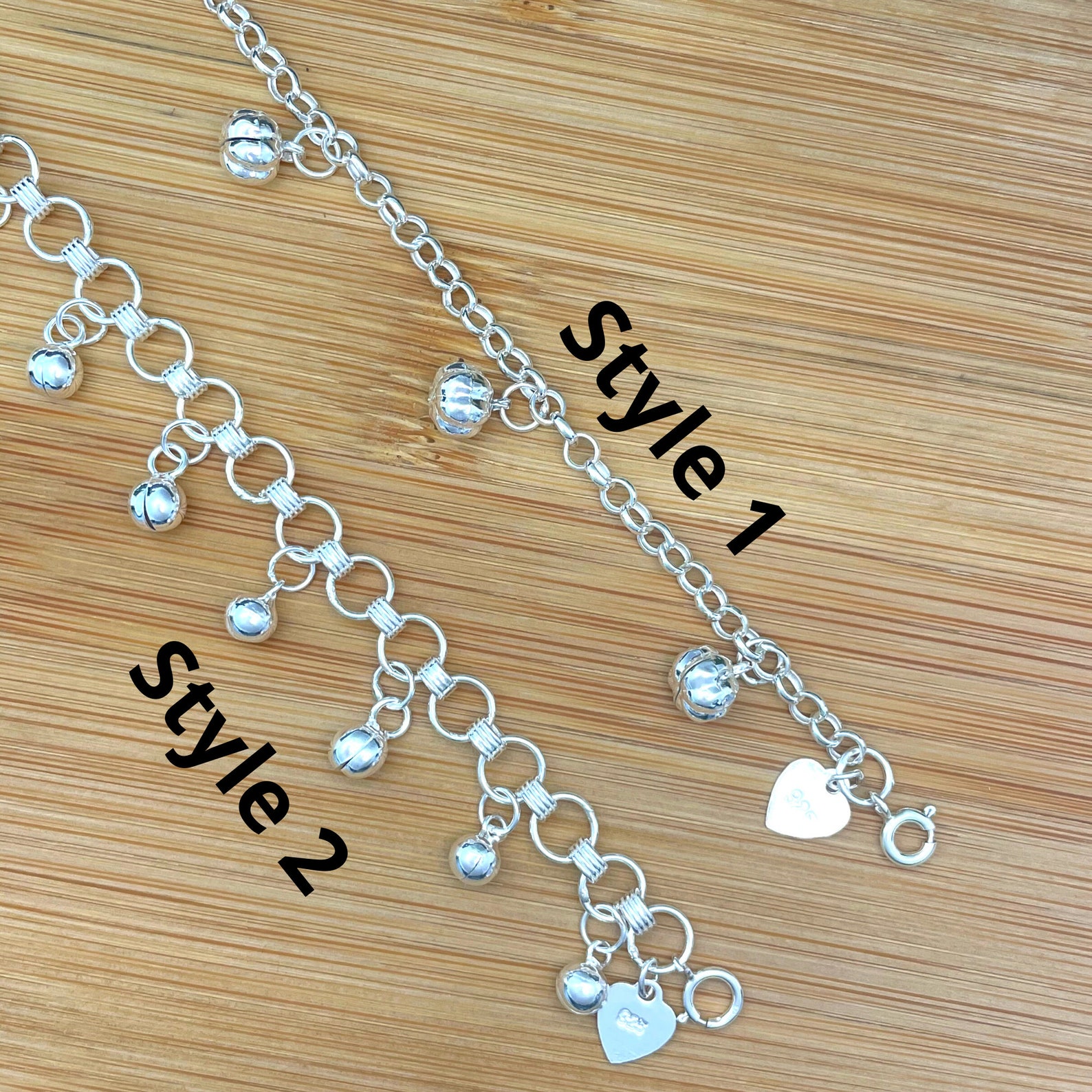 Sterling Silver Bell Anklet Bell Charm Anklet Belly Dancer Etsy