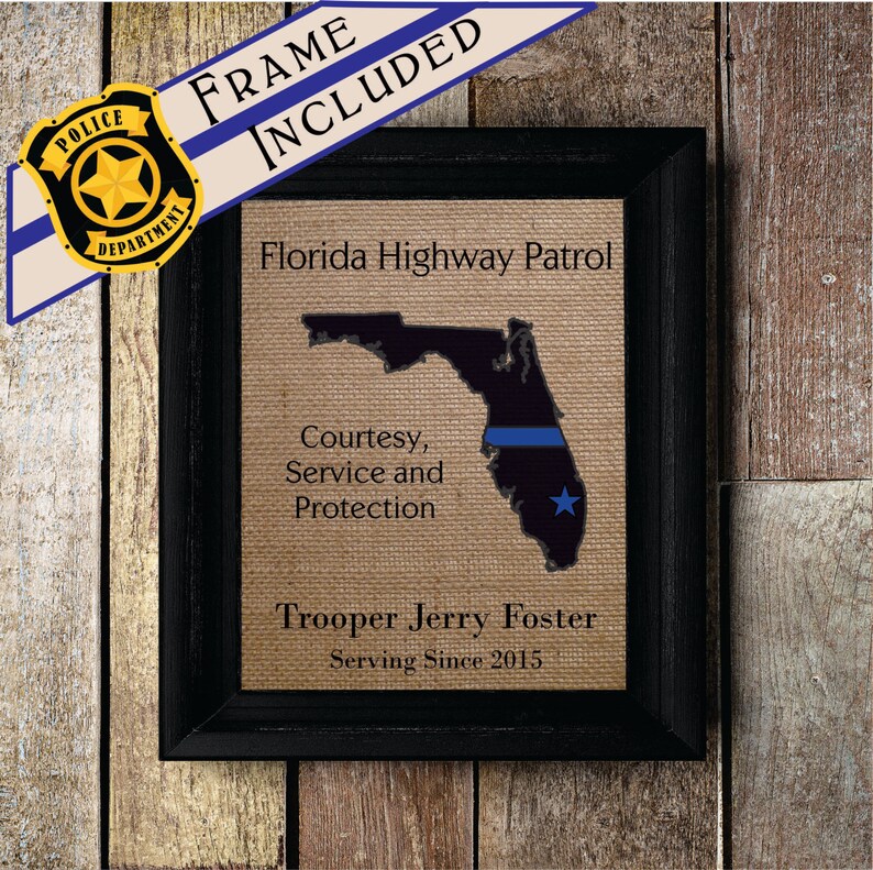 State Trooper gift Thin Line Gift ANY STATE available Police Etsy