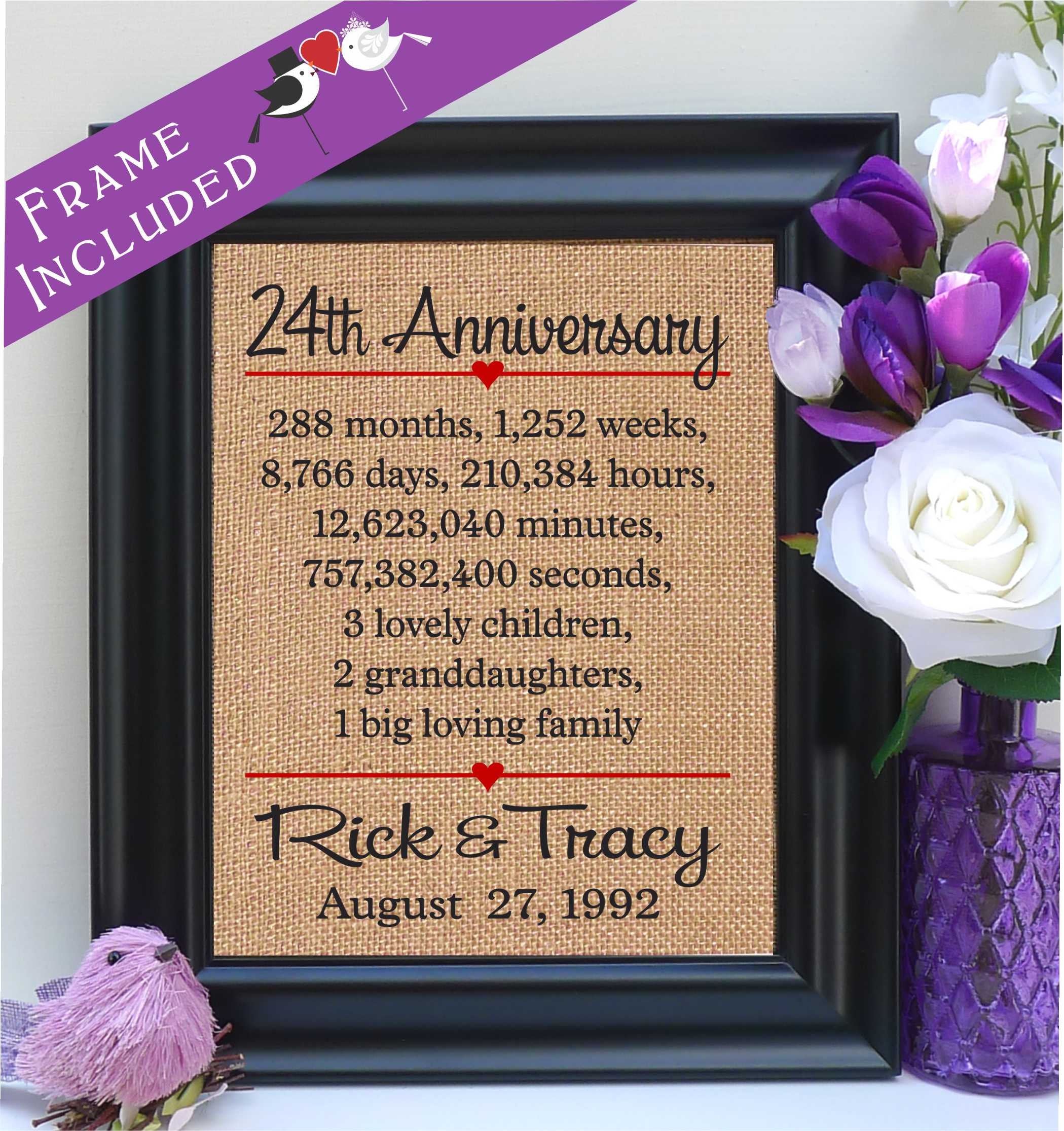 24th anniversary 24th wedding anniversary gift 24th Etsy