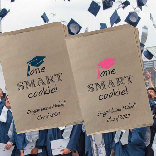 Graduation Treat Bag Graduation Favor Bags One Smart Cookie Etsy