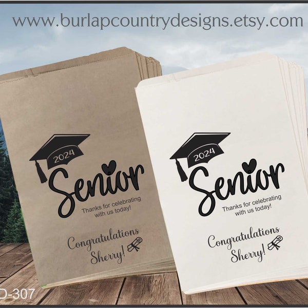 Graduation Favor Bags, Candy Bags, Graduation Party Bags, Favor Bags Graduation 2024, One Smart Cookie, YOUR CUSTOM Wording can be done also