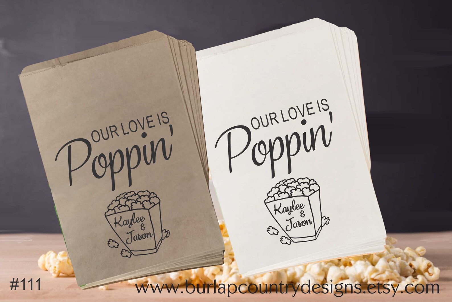He Popped the Question Popcorn Bags Wedding Favor Bag Etsy