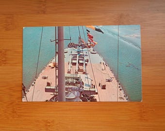 Vintage Battleship USS Alabama Postcard Unused