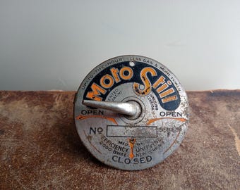 1918 Moto Still Brass Gas Cap: WWI Fuel Conservation Gadget (Patented June 11, 1918)