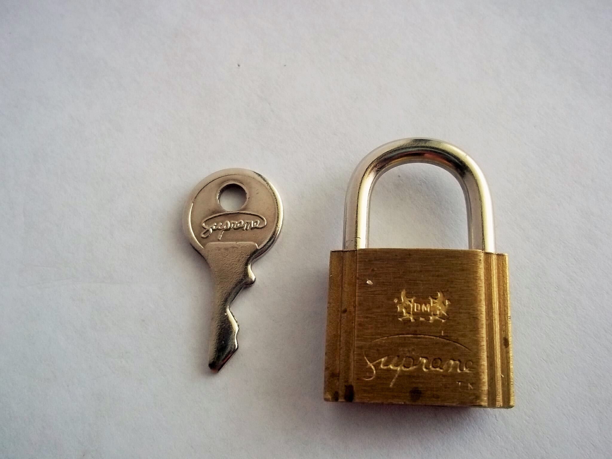Vintage DM Suprame Brass Lock and Key 1 3/4” High