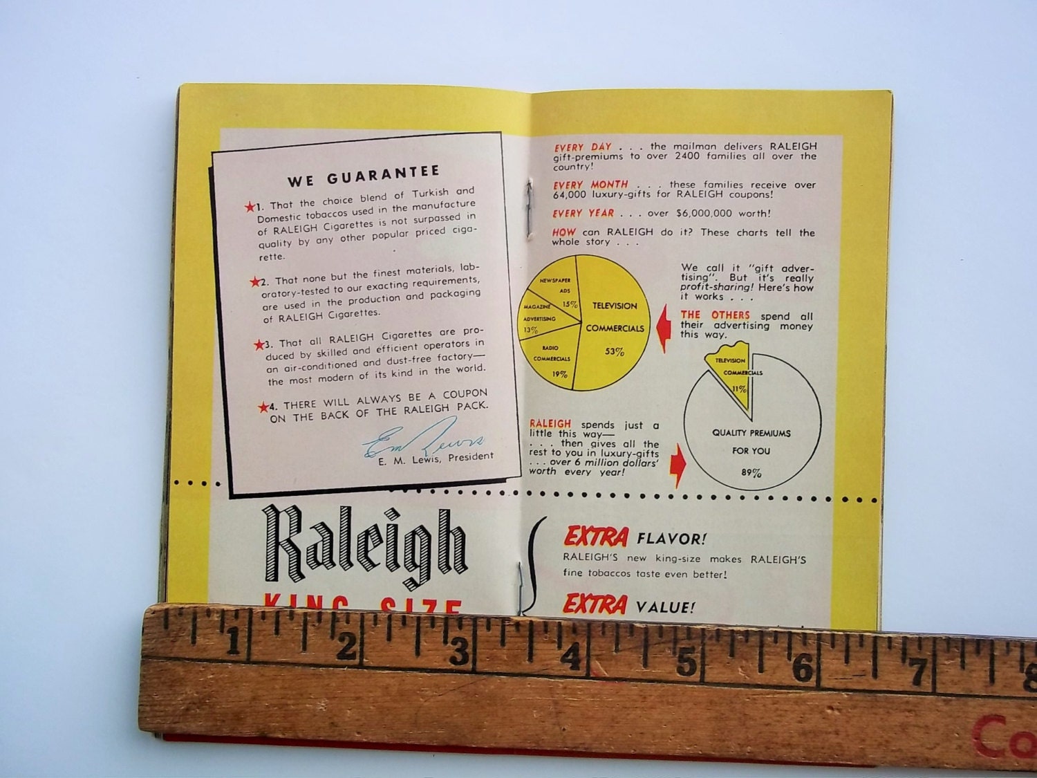 1955 Raleigh Cigarette Coupons Catalog Booklet Advertising 1950s