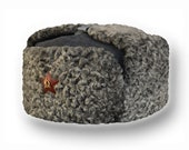 Astrakhan Karakul Russian military winter hat Ushanka