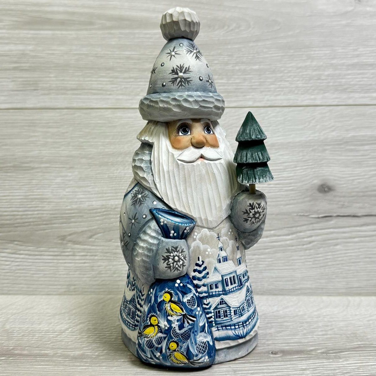 Figurine Carved Wooden Russian Ded Moroz Height 23cm/ 9.2 Inch - Etsy