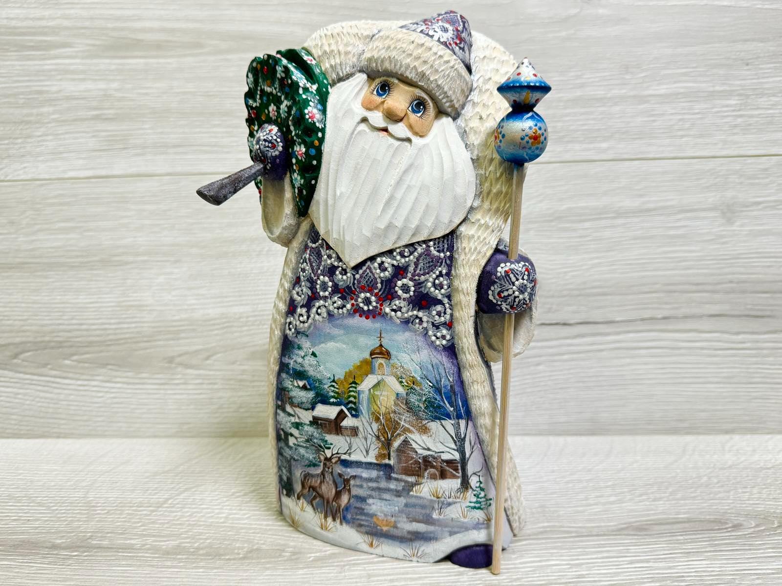 ロシア　手作り大きな木製サンタクロース　人形 Primitive wooden santas - Etsy 日本