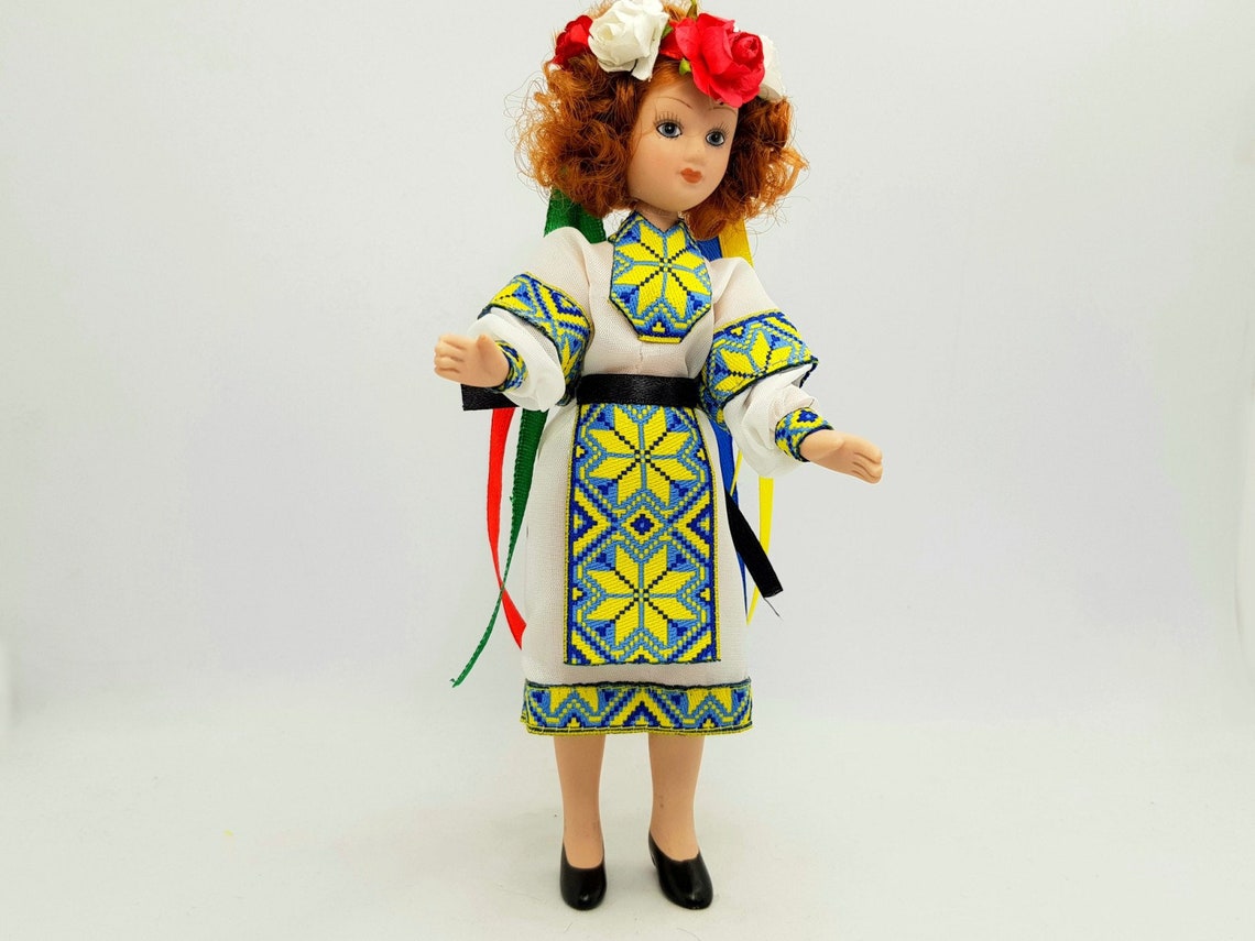 Ceramic Doll Folk Figurine Ukraine Handmade Etsy