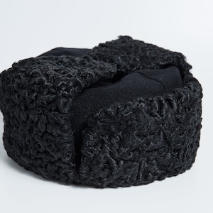 Astrakhan Karakul  winter hat Ushanka