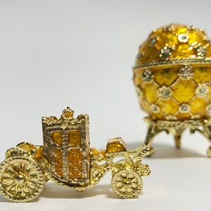 Pudełko w stylu jajka Faberge Pudełko na biżuterię z kryształkami Swarovskiego Wystrój domu