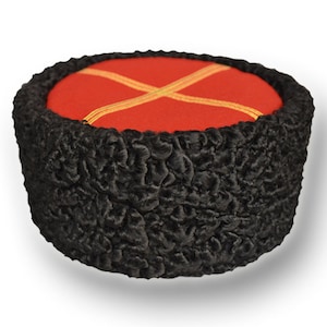 Kubanka the high command of the  Army  Natural Astrakhan Fur Karakul
